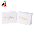 lashes paper storage box with rose gold logo hot stamping